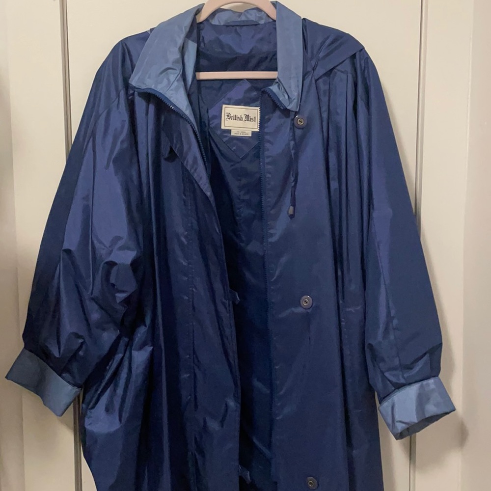 British Mist Dusty Blue Raincoat